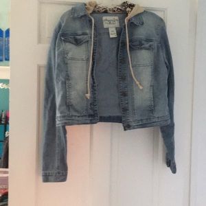 denim jacket with hood